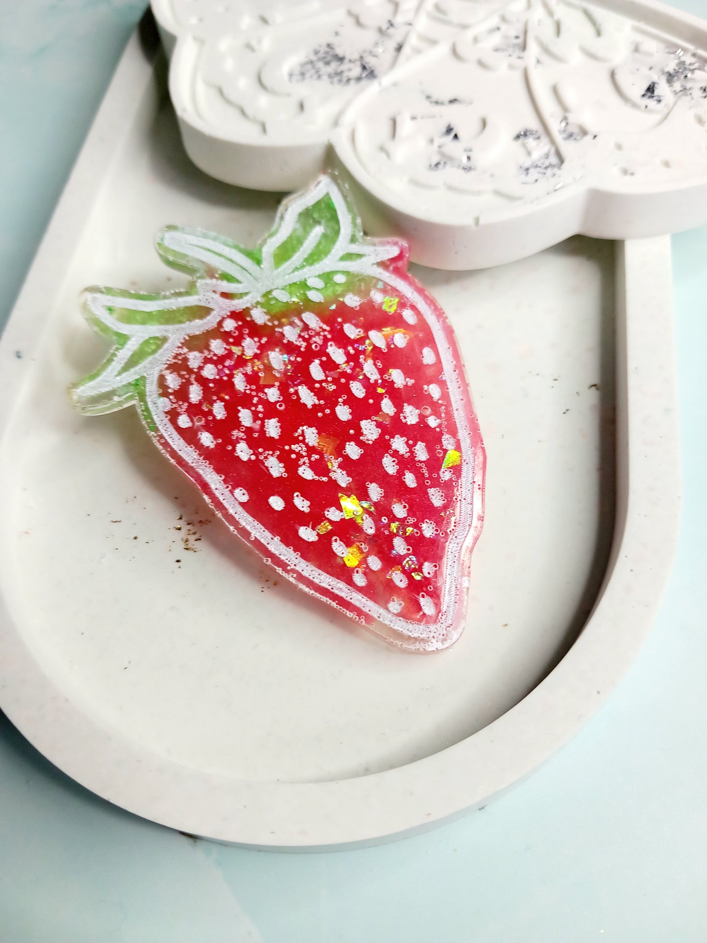 Strawberry Resin Hair Clip
