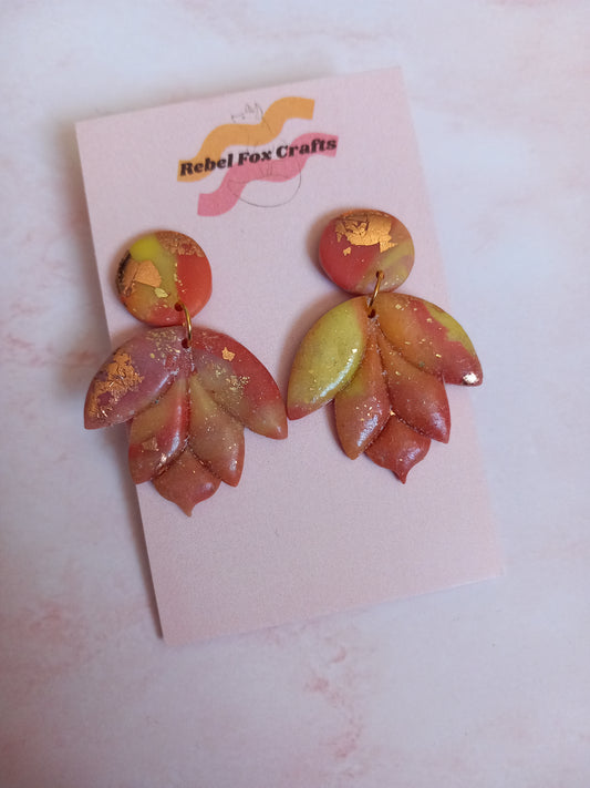 Autumn Lotus Earrings