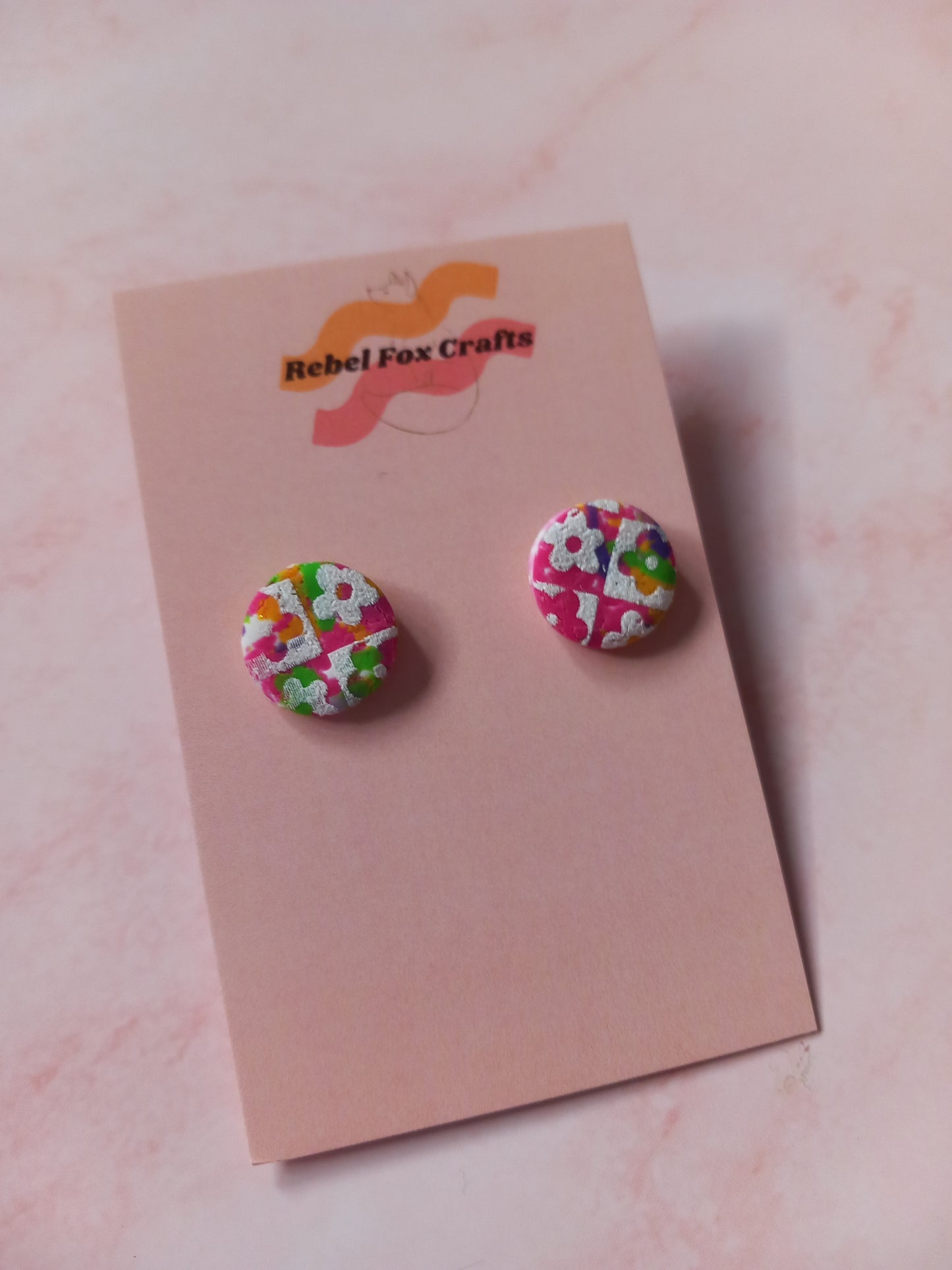 Circle Flower Studs