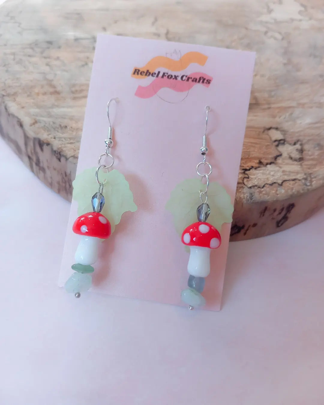 Cottage Core Toadstool Earrings