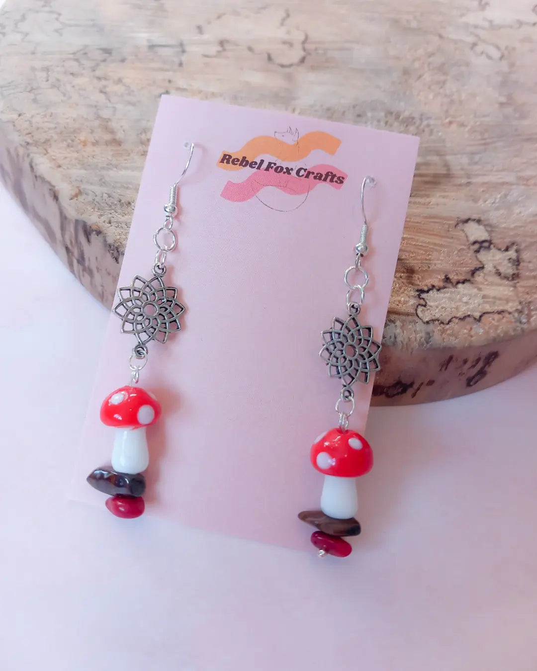 Cottage Core Toadstool Earrings