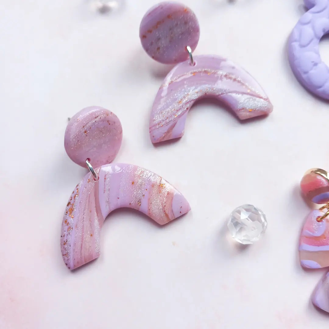 Lavender Meadow Arch Earrings
