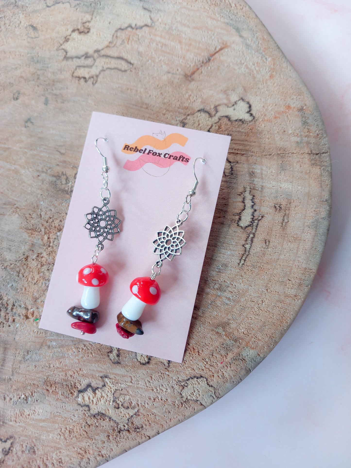 Cottage Core Toadstool Earrings