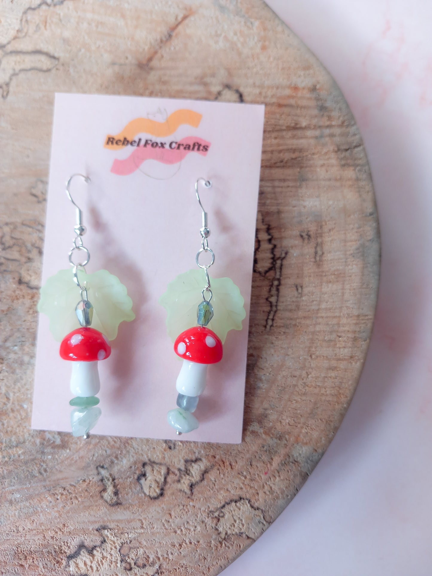 Cottage Core Toadstool Earrings