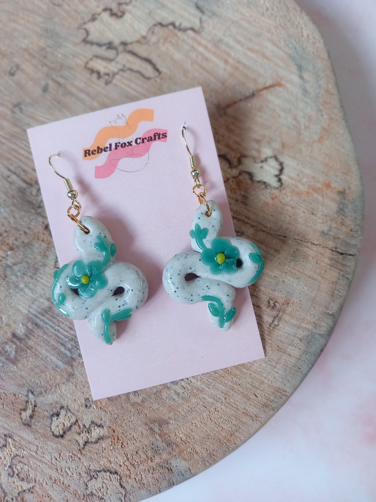 Botanical Snake Earrings