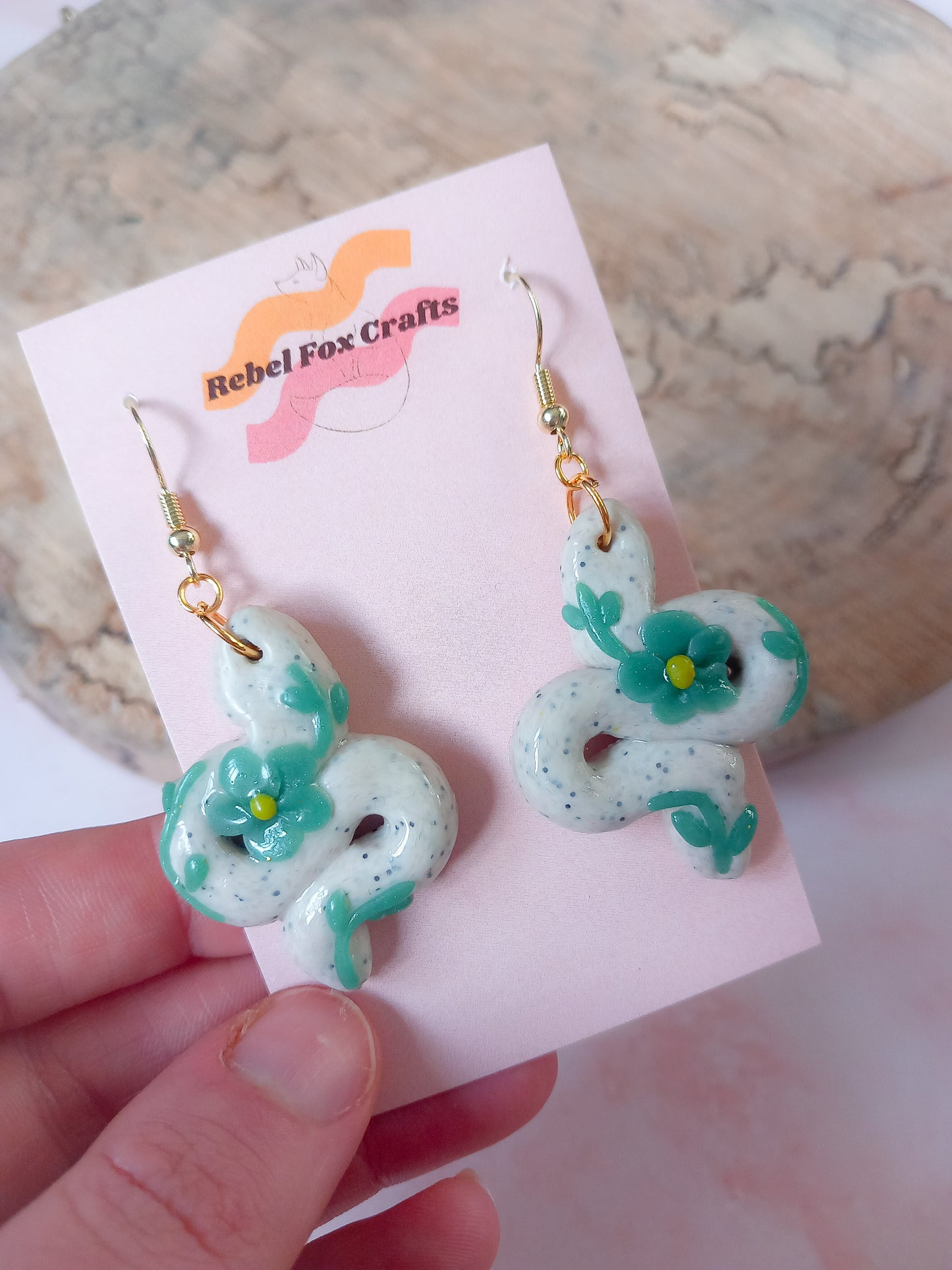 Botanical Snake Earrings