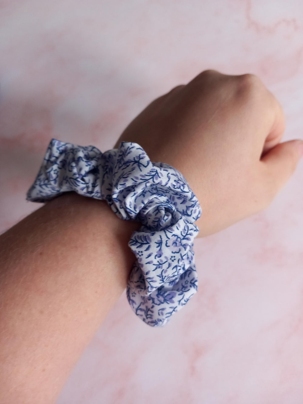 Vintage Floral Handmade Small Scrunchie