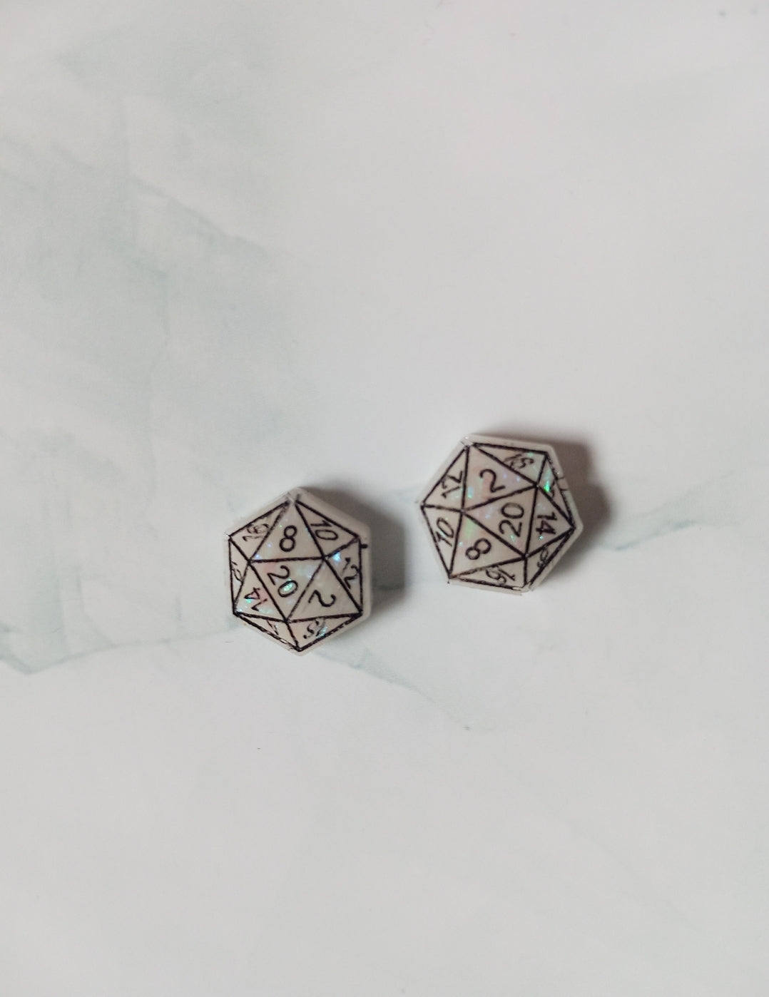 D&D d20 Dice Stud Earrings