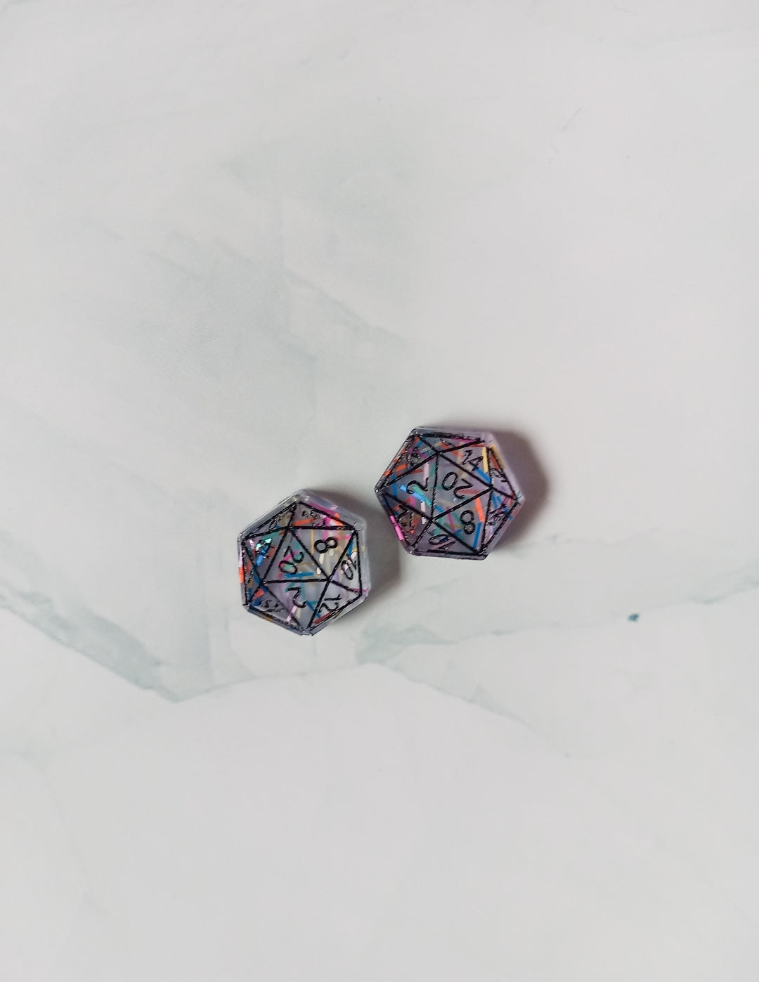 D&D d20 Dice Stud Earrings
