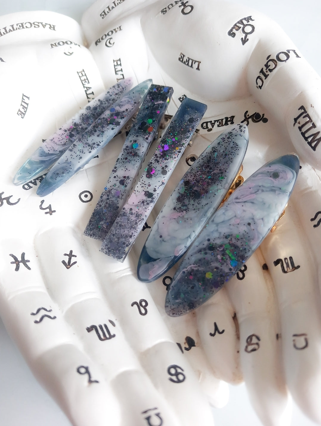 Milky Way Galaxy Hair Clips