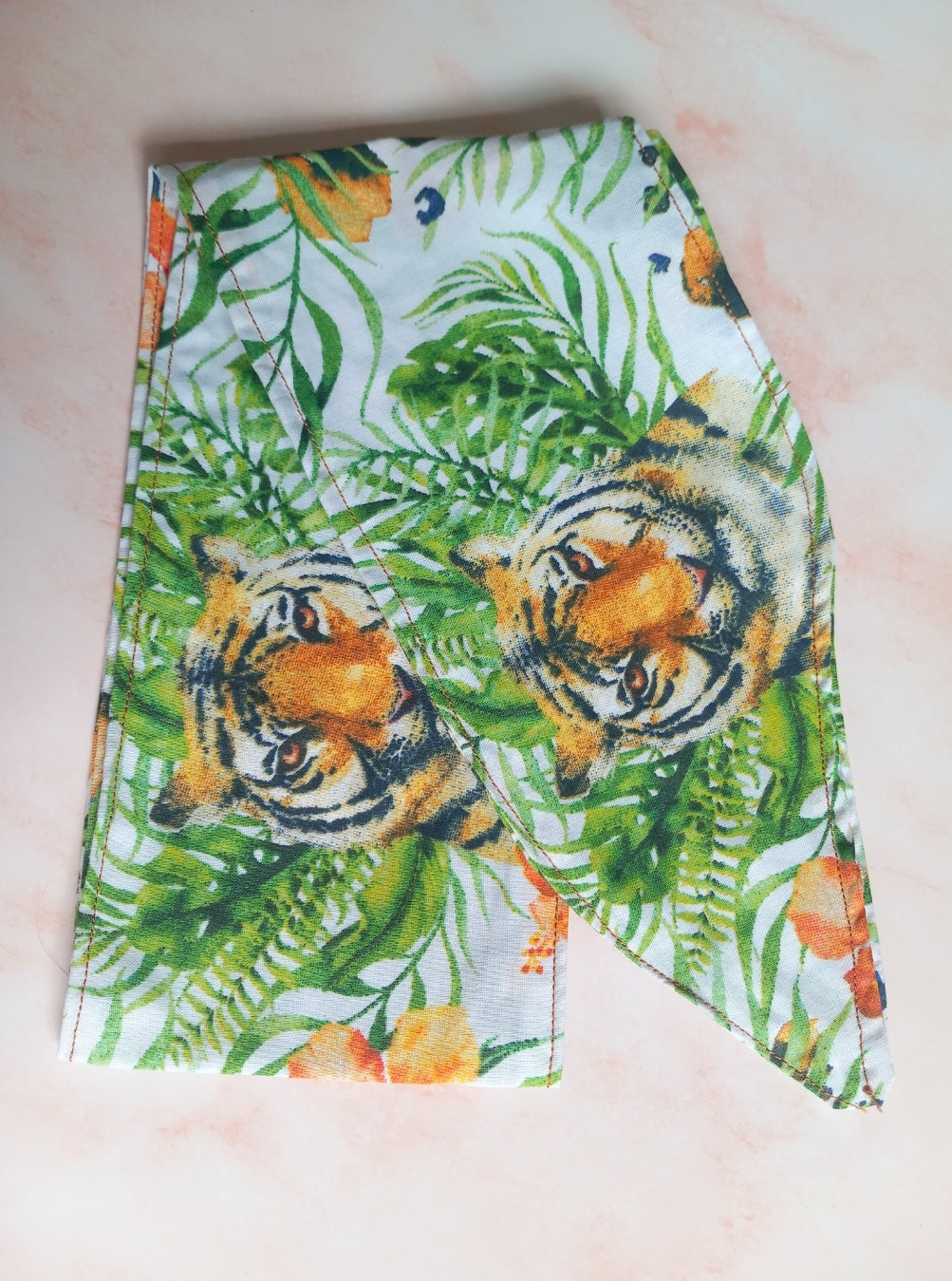 Tiger Jungle Print Vintage Inspired Wide Headscarf