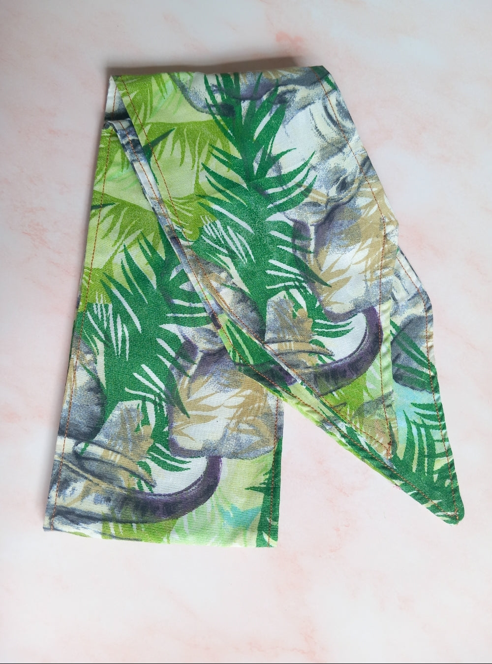 Elephant Jungle Print Vintage Inspired Wide Headscarf