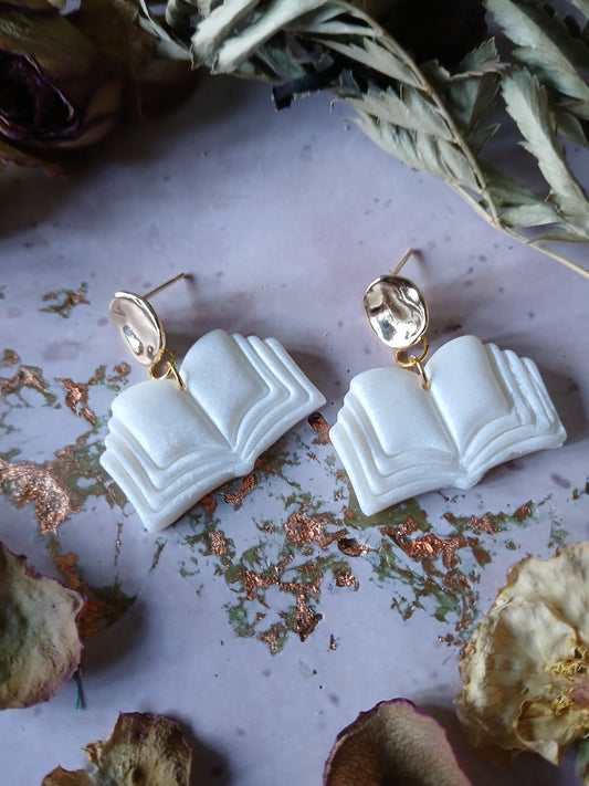Open Book Earrings