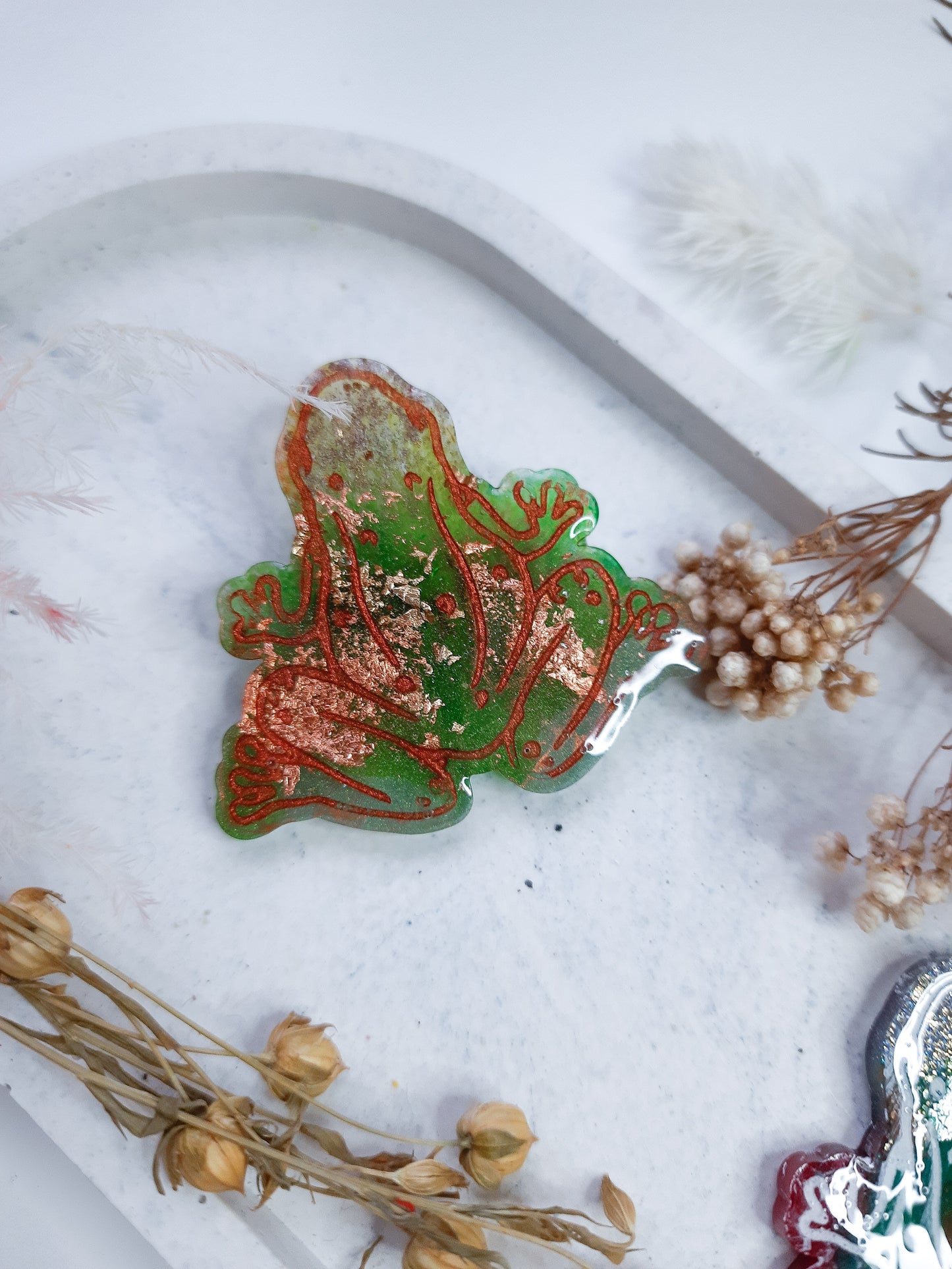 Toad Frog Resin Brooch
