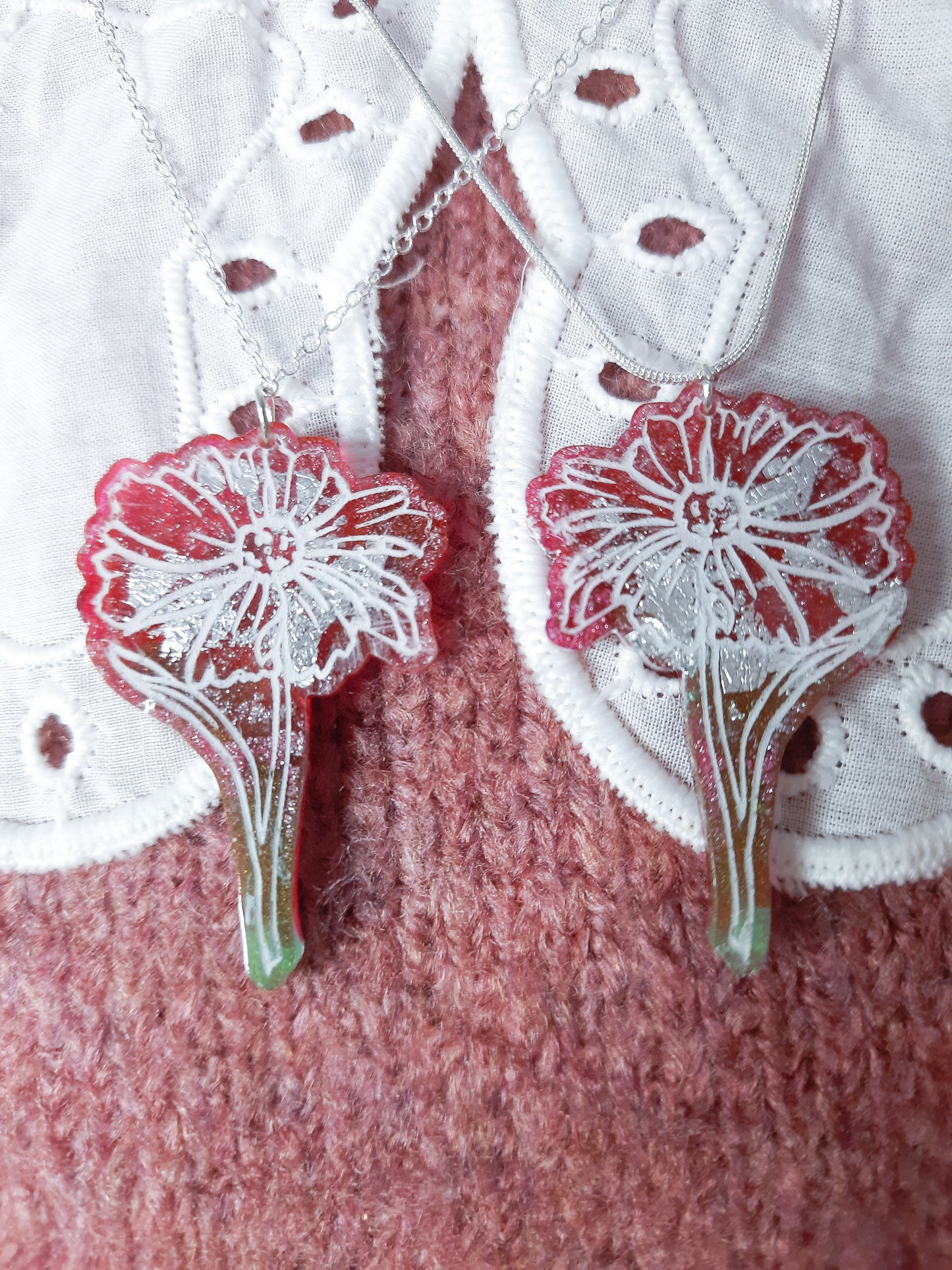 Resin Flower Necklace