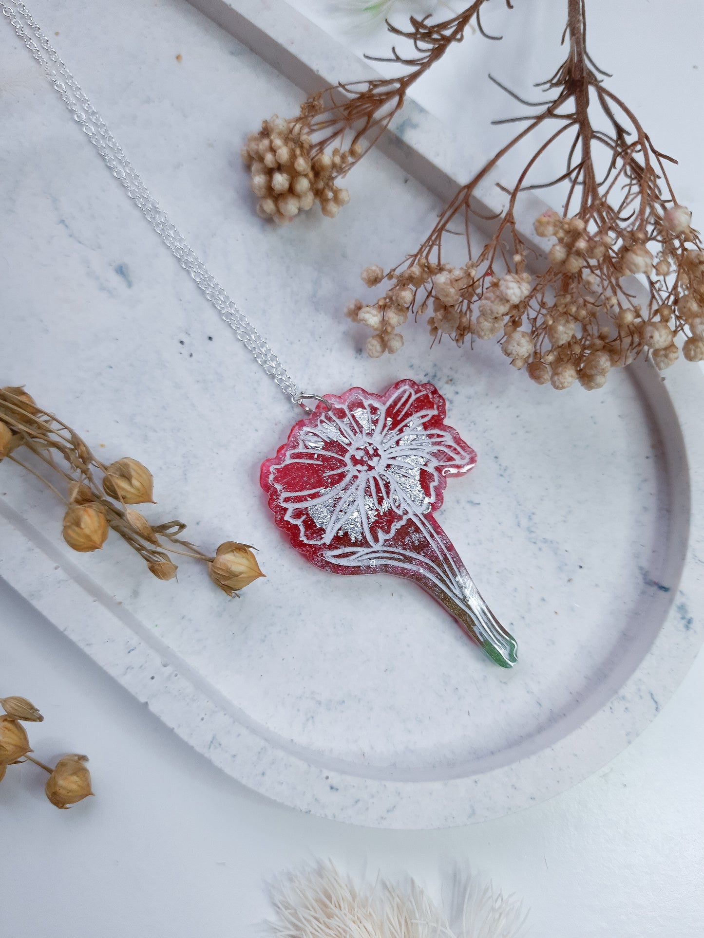 Resin Flower Necklace