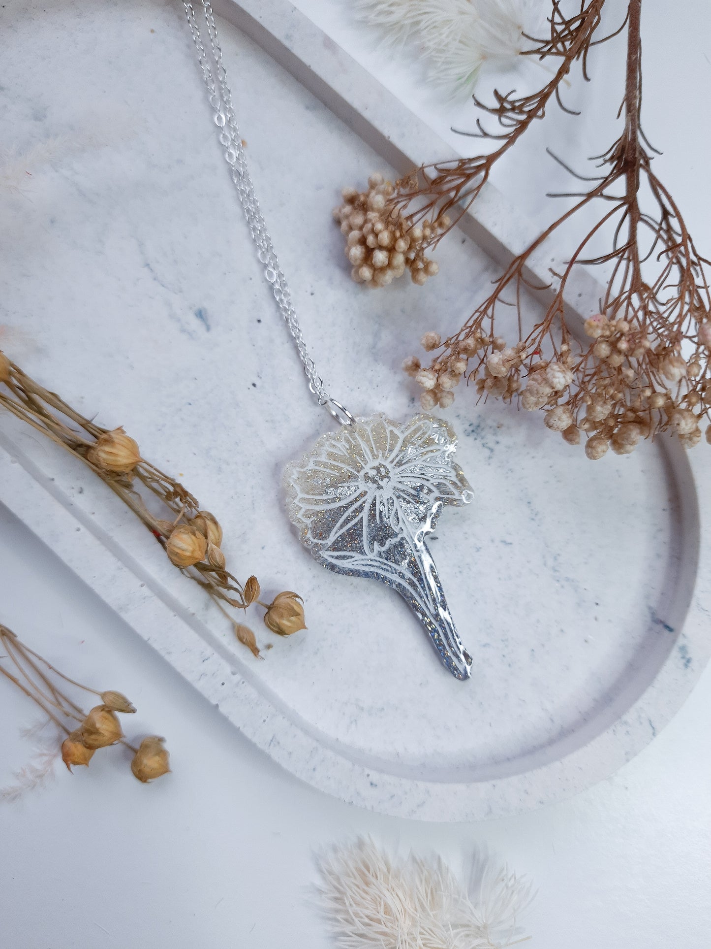 Resin Flower Necklace