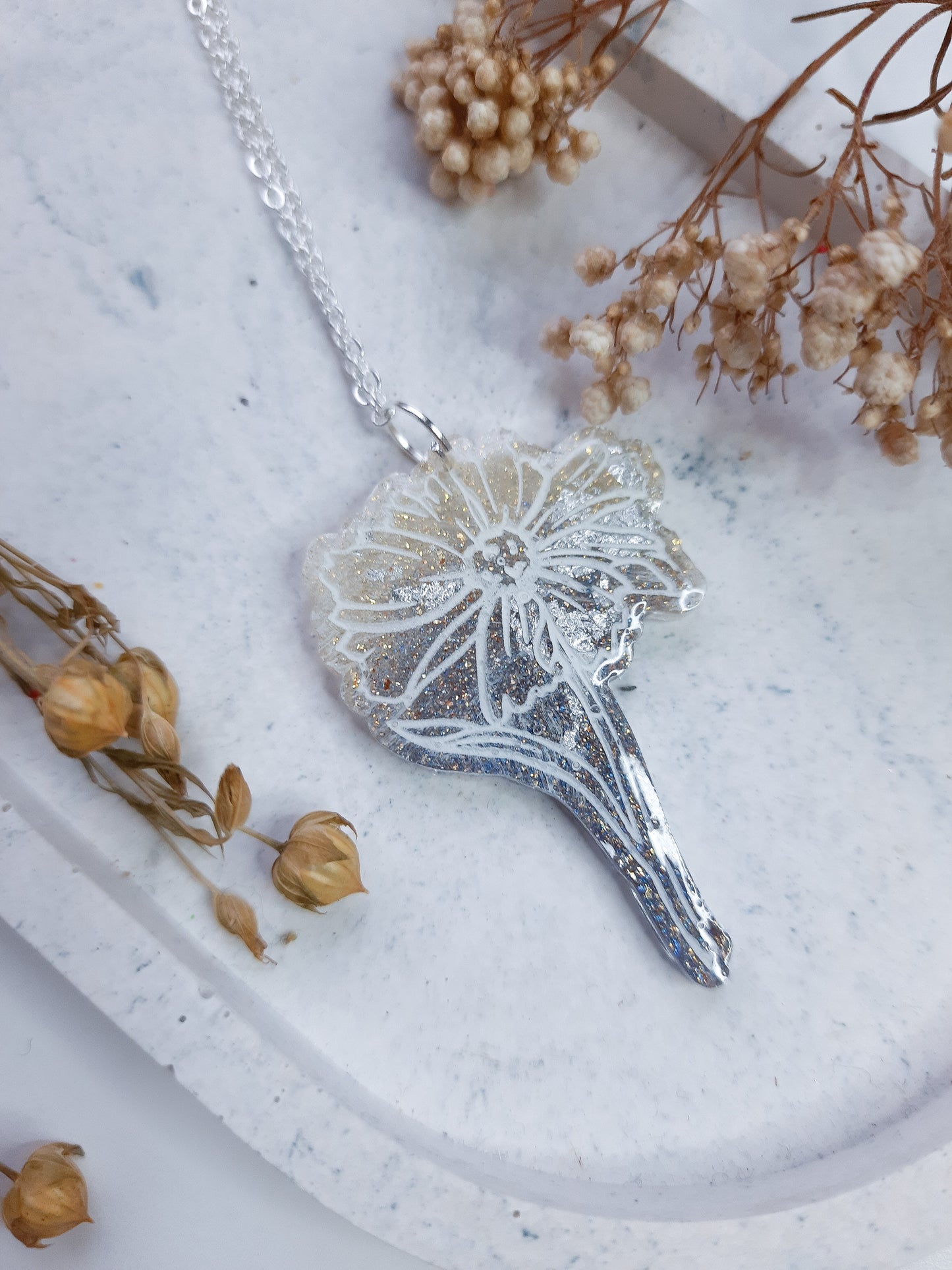 Resin Flower Necklace