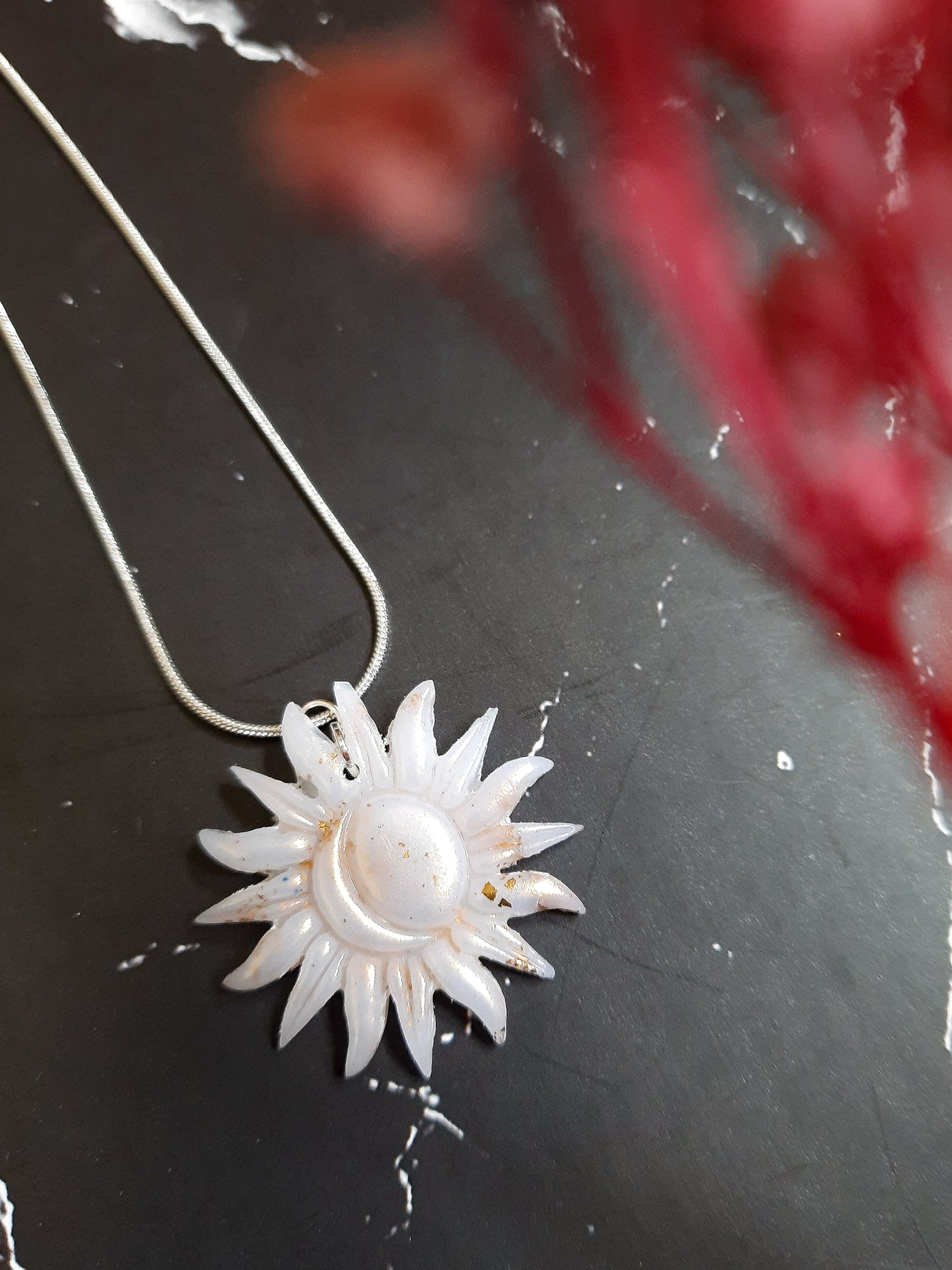Celestial Sun Gold Leaf Necklace