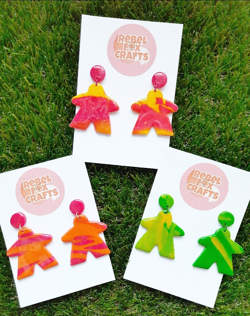 Meeple Board Game Stud Earrings