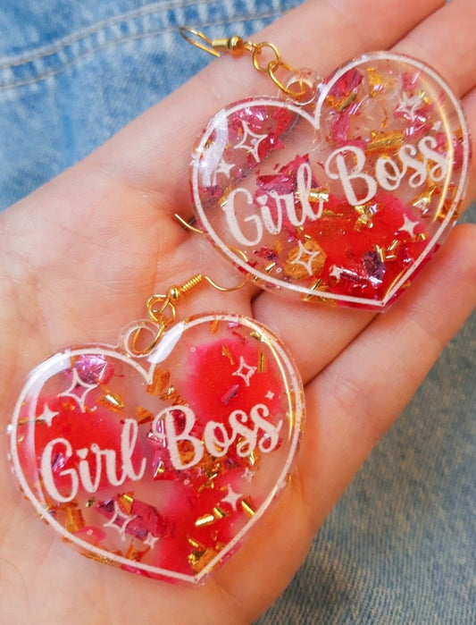 Girl Boss Foil Earrings