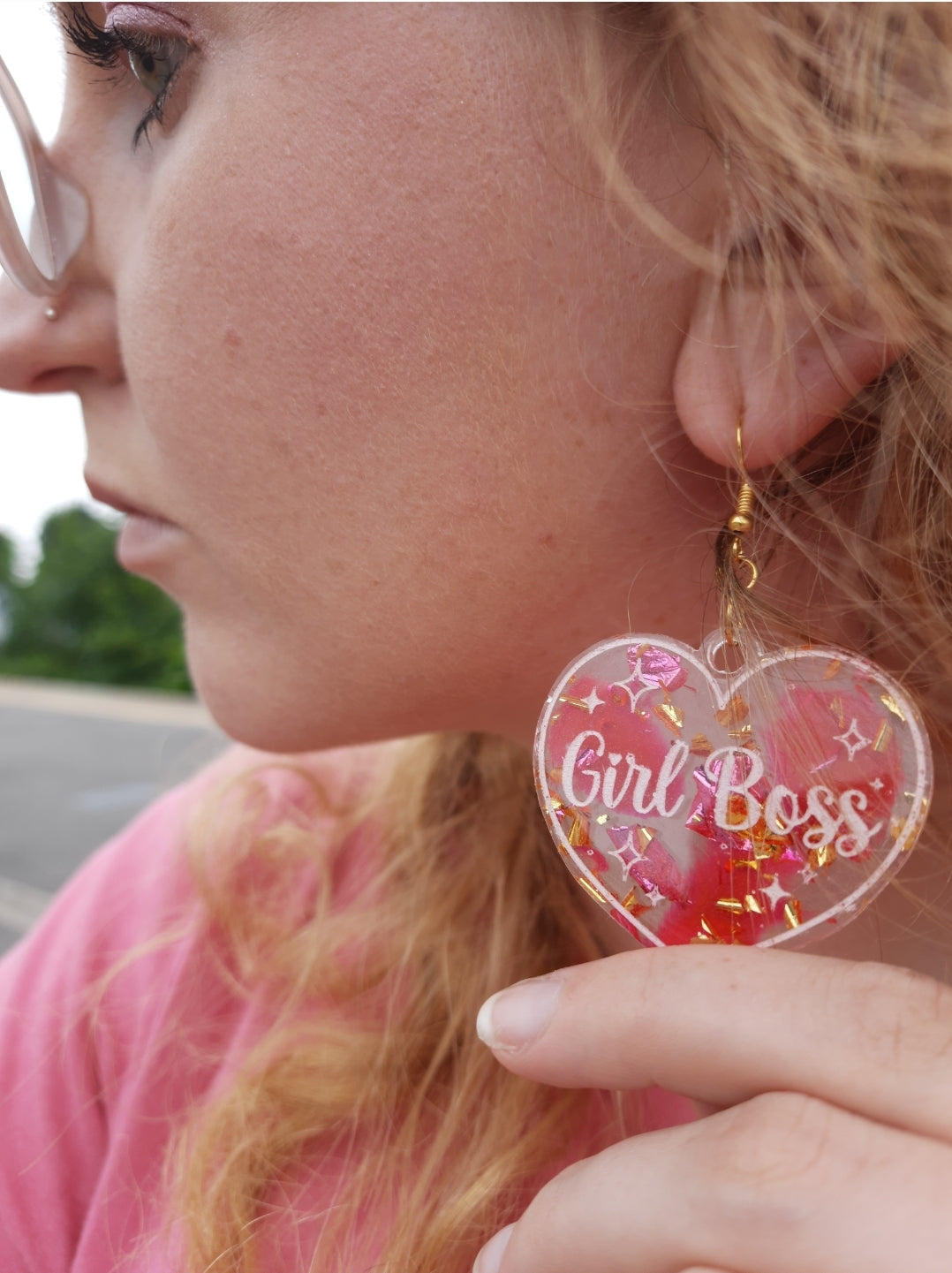 Girl Boss Foil Earrings