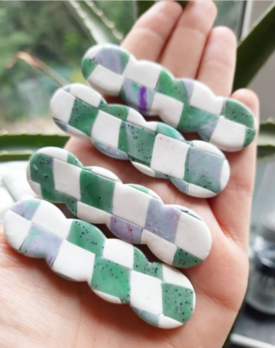 Checkerboard Hairclips