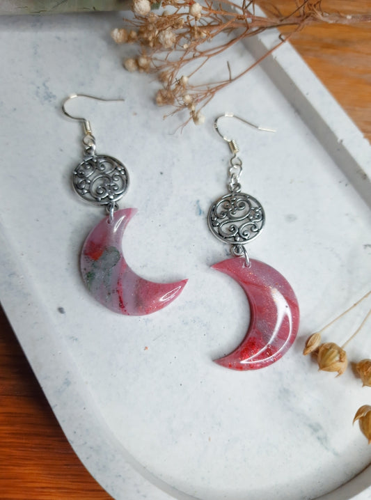 Luna Crescent Celtix Charm Earrings
