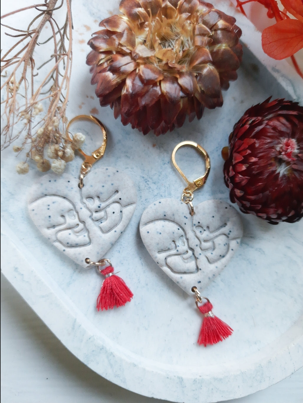 Love Bones Skeleton Clay Earrings