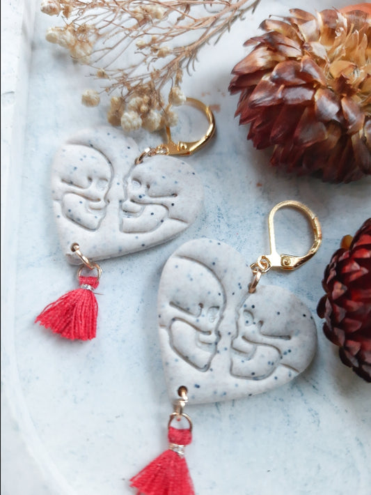 Love Bones Skeleton Clay Earrings