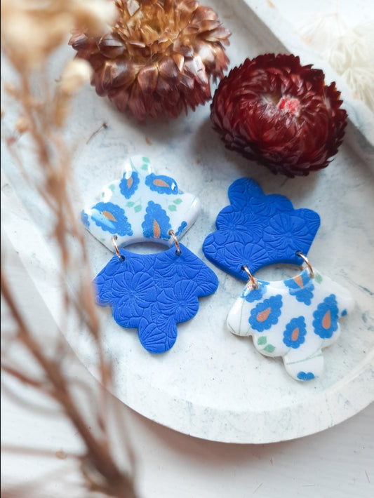 Laura Floral Clay Earrings