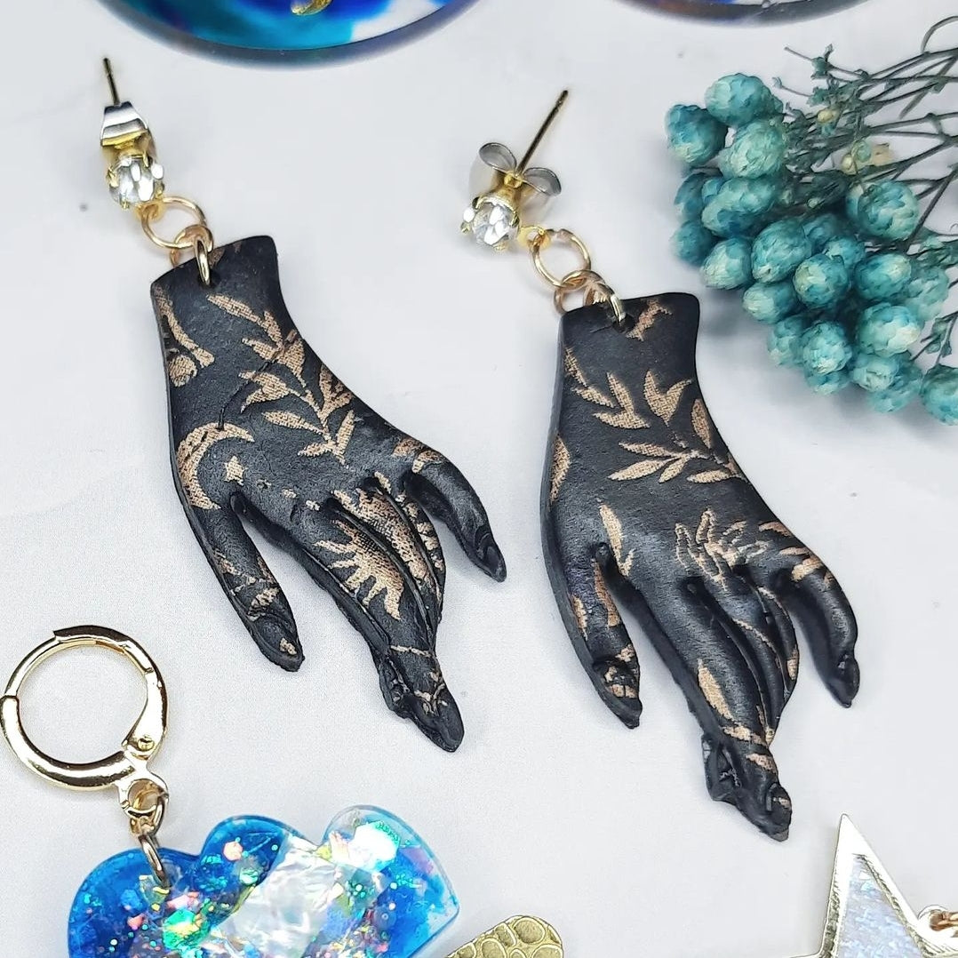 Rebecca Celestial Hands Earrings