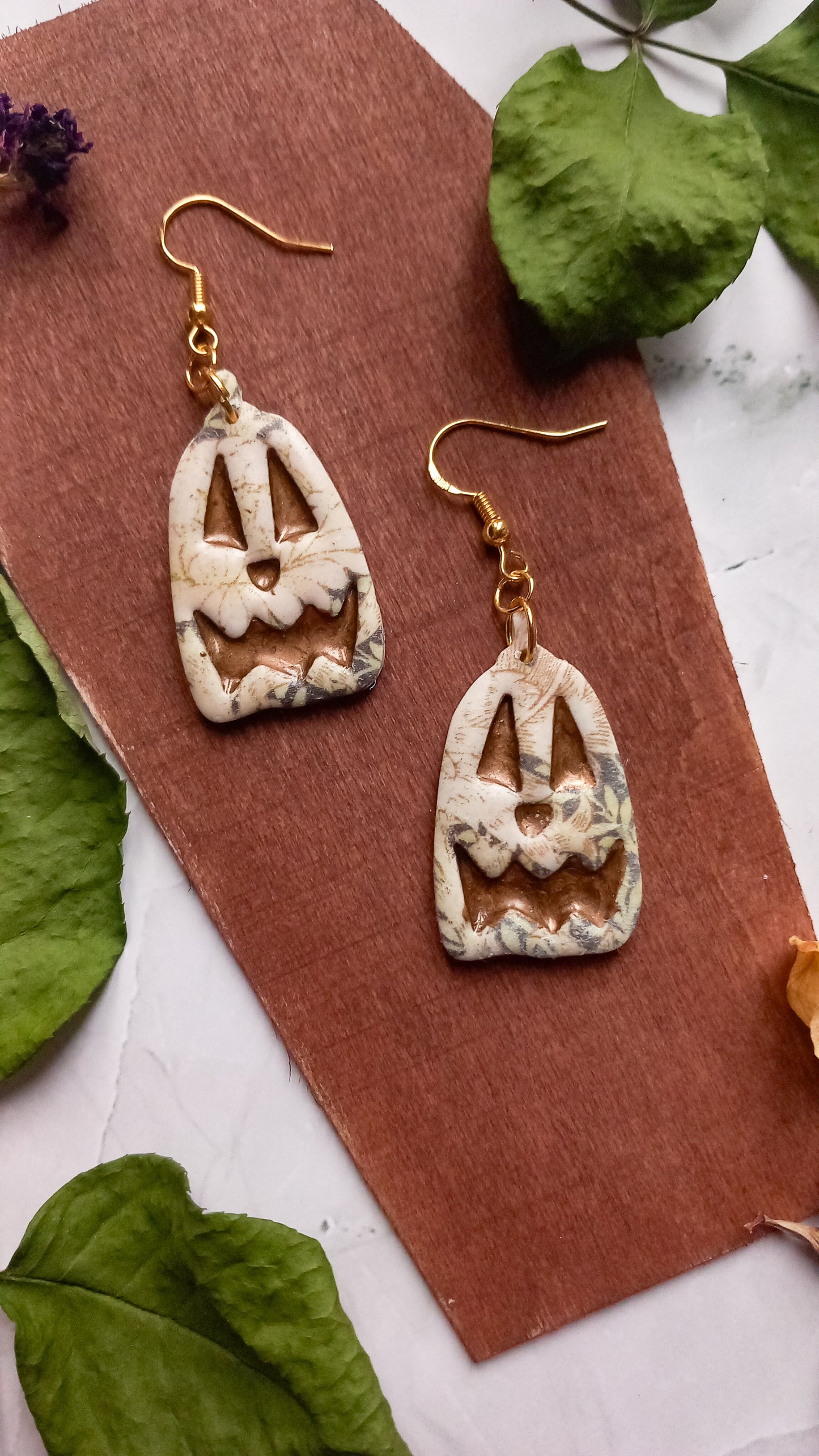 Jack O'Lantern Pumpkin Earrings