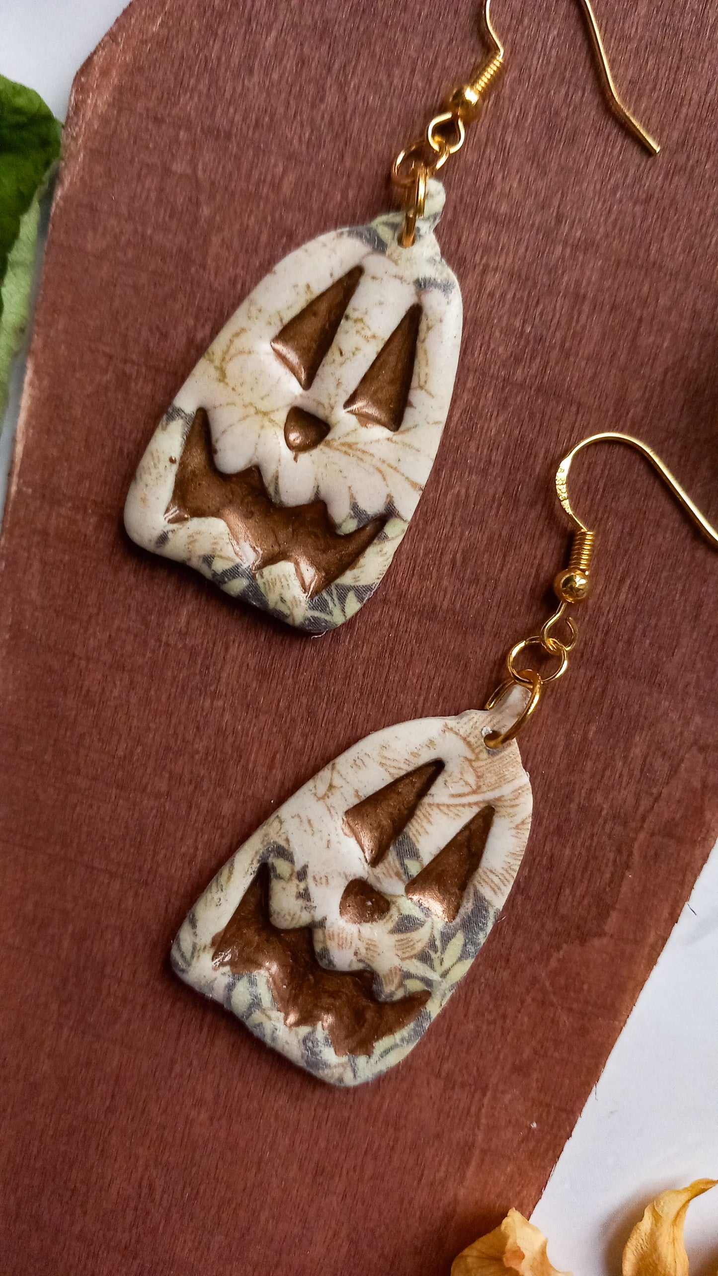 Jack O'Lantern Pumpkin Earrings