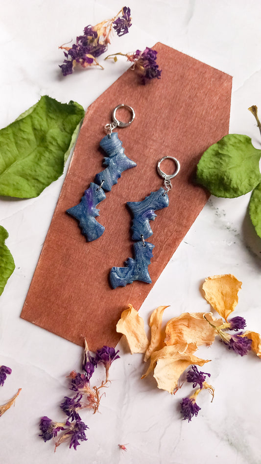 Duo of Bats Dangle Earrings