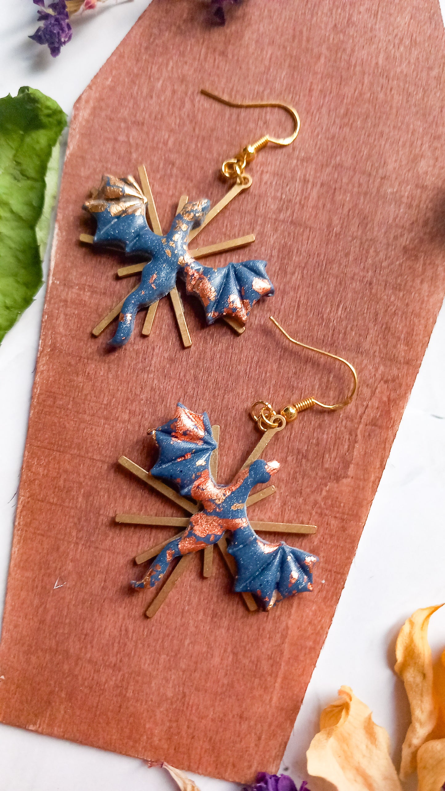 Fourth Wing Inspired Dragon Sunburst Earrings