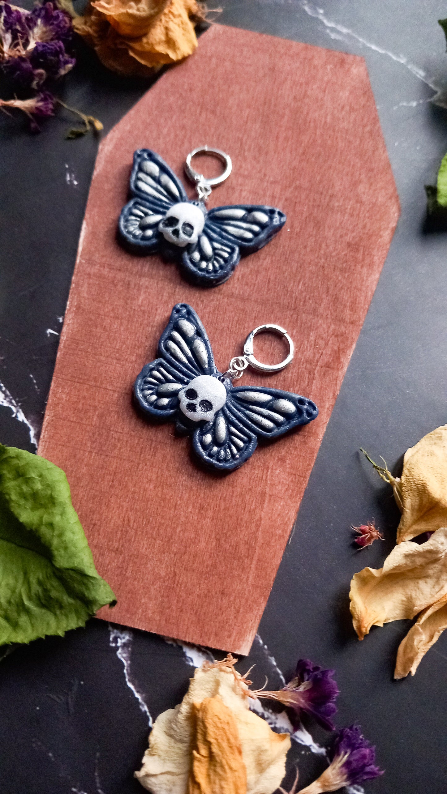 Death Moth Earrings