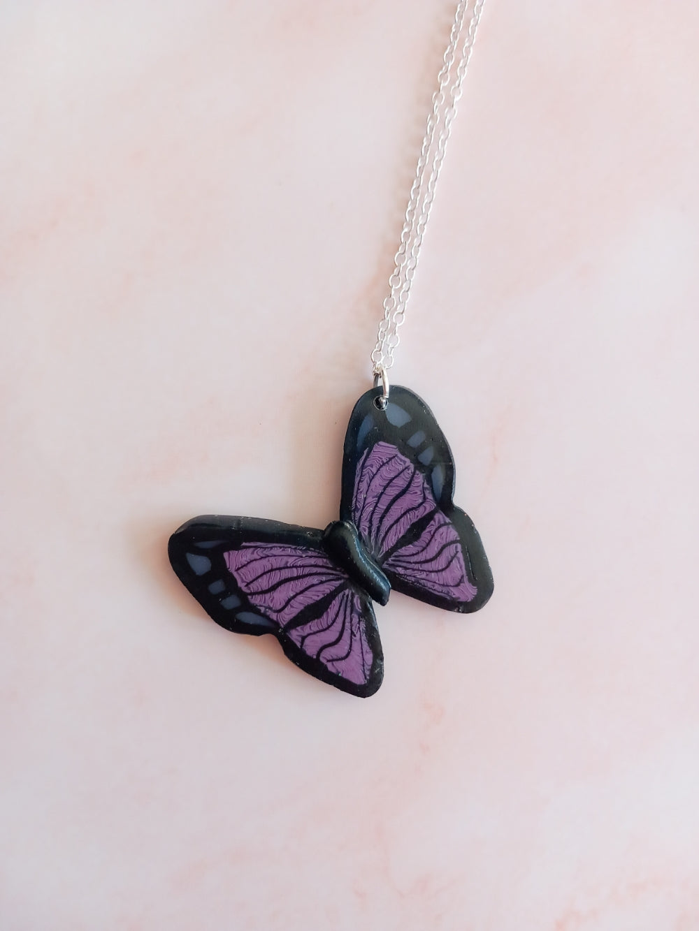 Purple Butterfly Necklace