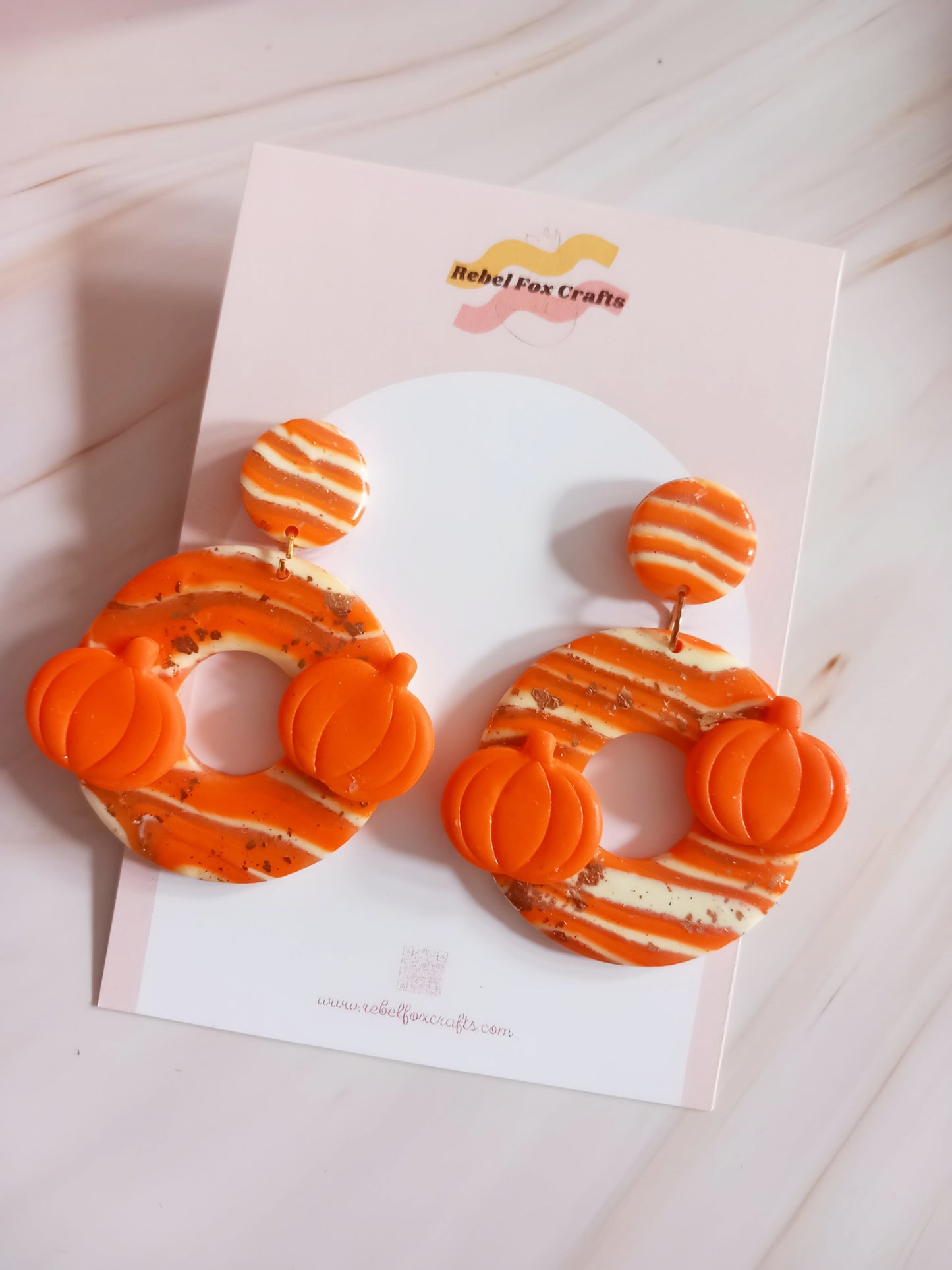 Large Statement Pumpkin Earrings