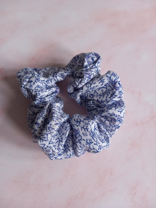 Vintage Floral Handmade Small Scrunchie