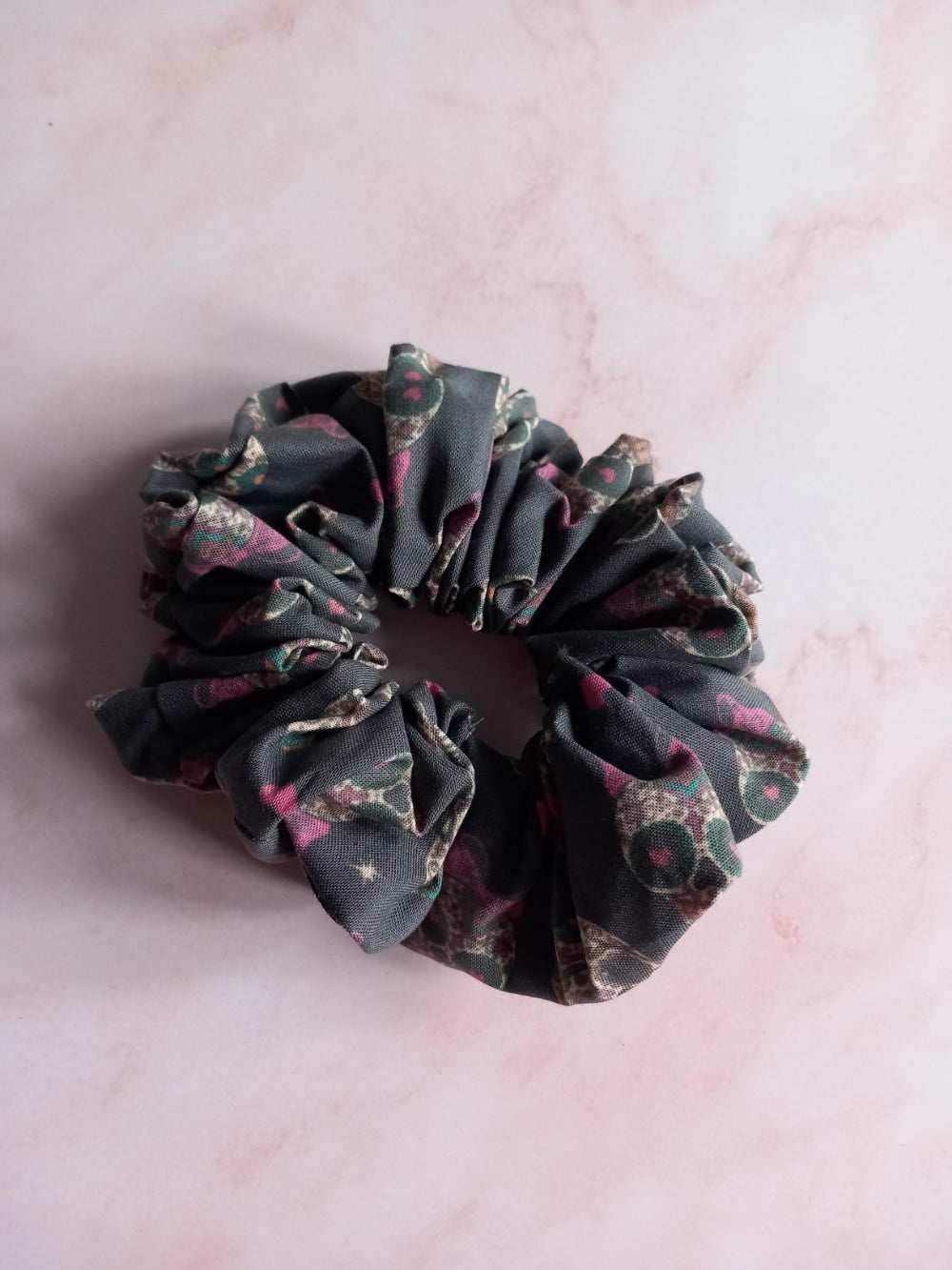 Day Of The Dead Skull Large Navy Scrunchie