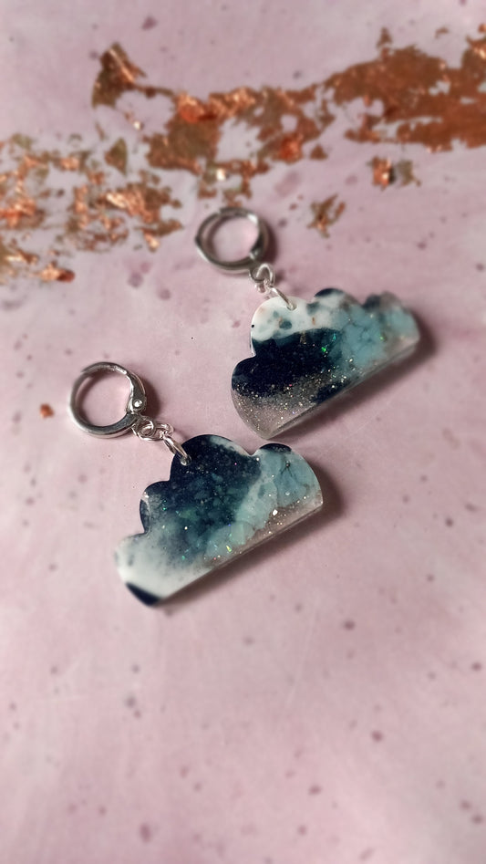 Cloud Earrings Huggie Hoops