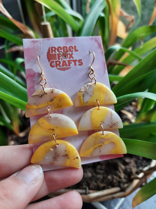 Lemonade 3 Tier Slice Clay Dangles
