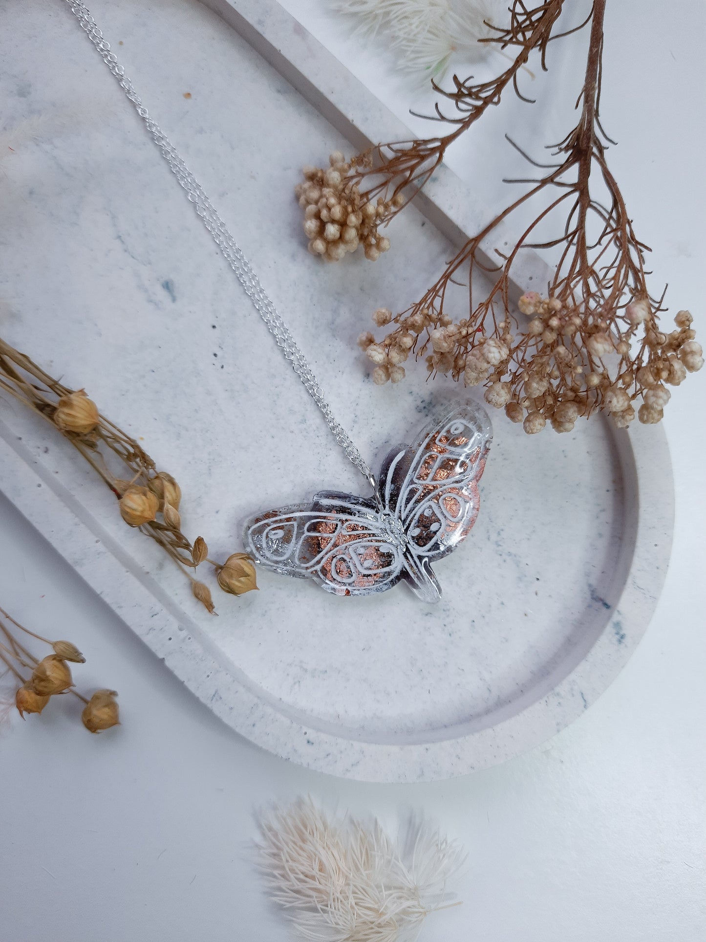 Resin Moth Necklace