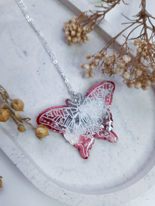 Resin Butterfly Necklace