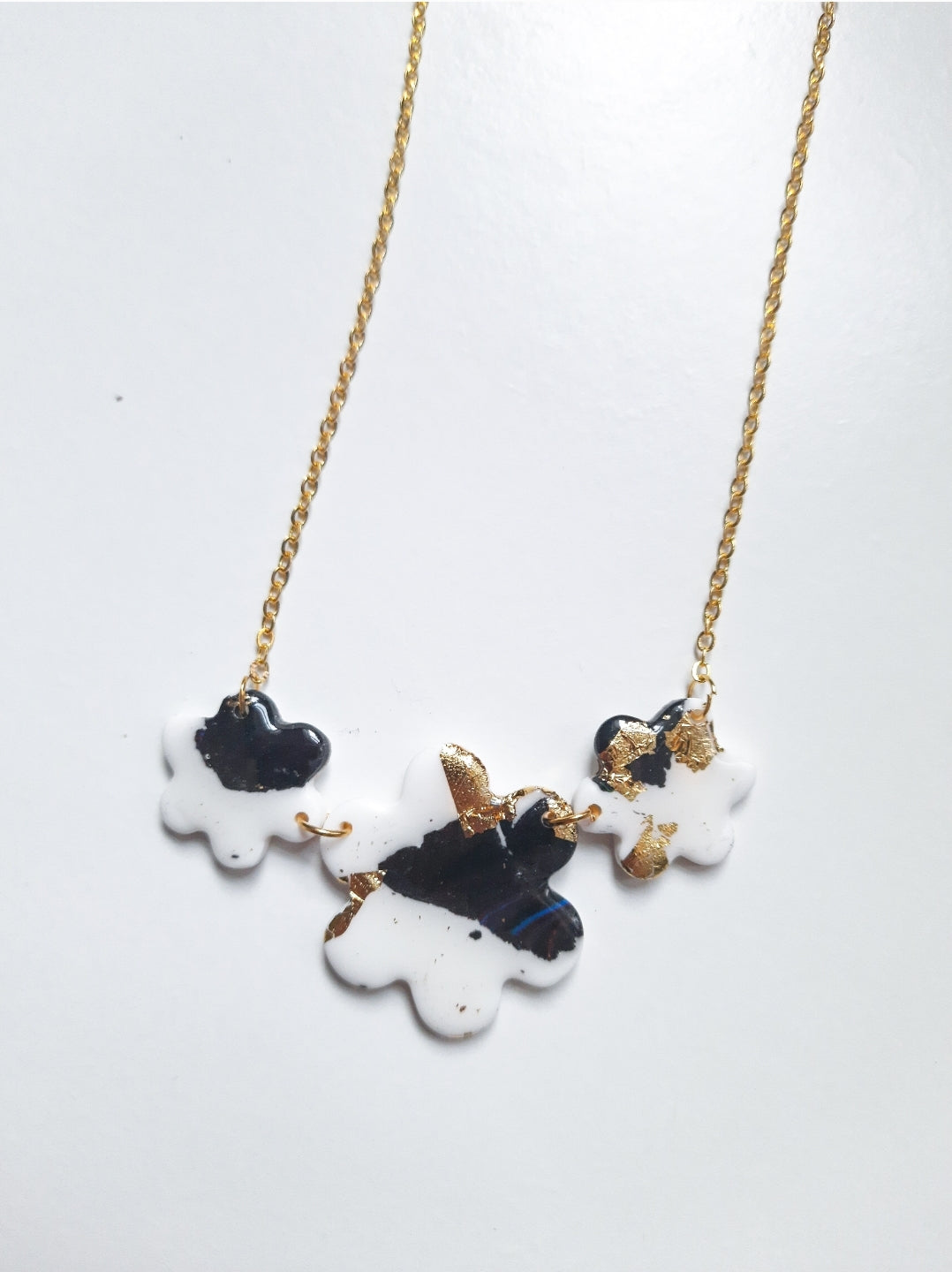 Cow Print Daisy Necklace
