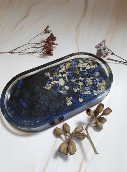 Resin Galaxy and Wild Flower Resin Tray